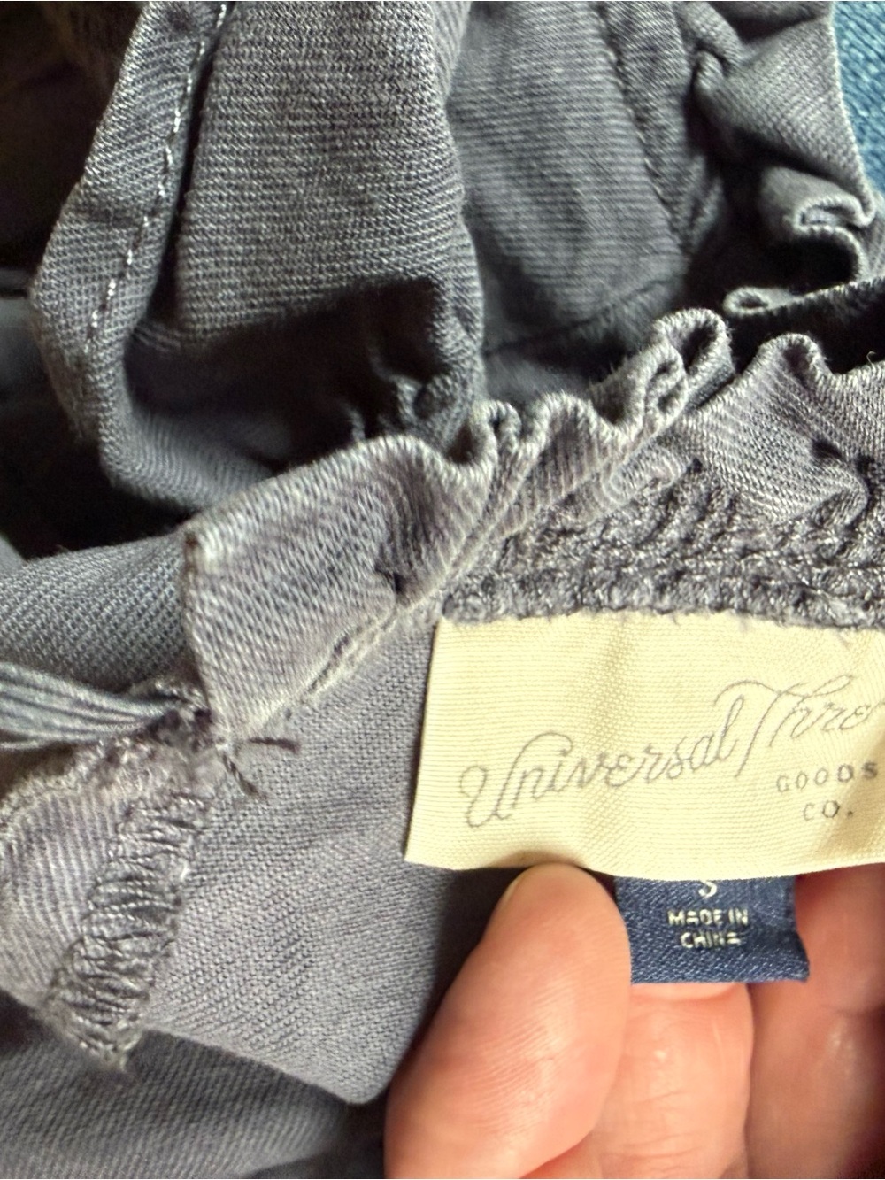 Universal Thread Slate Blue Ruffle Sleeveless Top - Picture 2 of 2